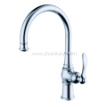 Brass Single Hole Kitchen Sink Mixer Faucet Chrome